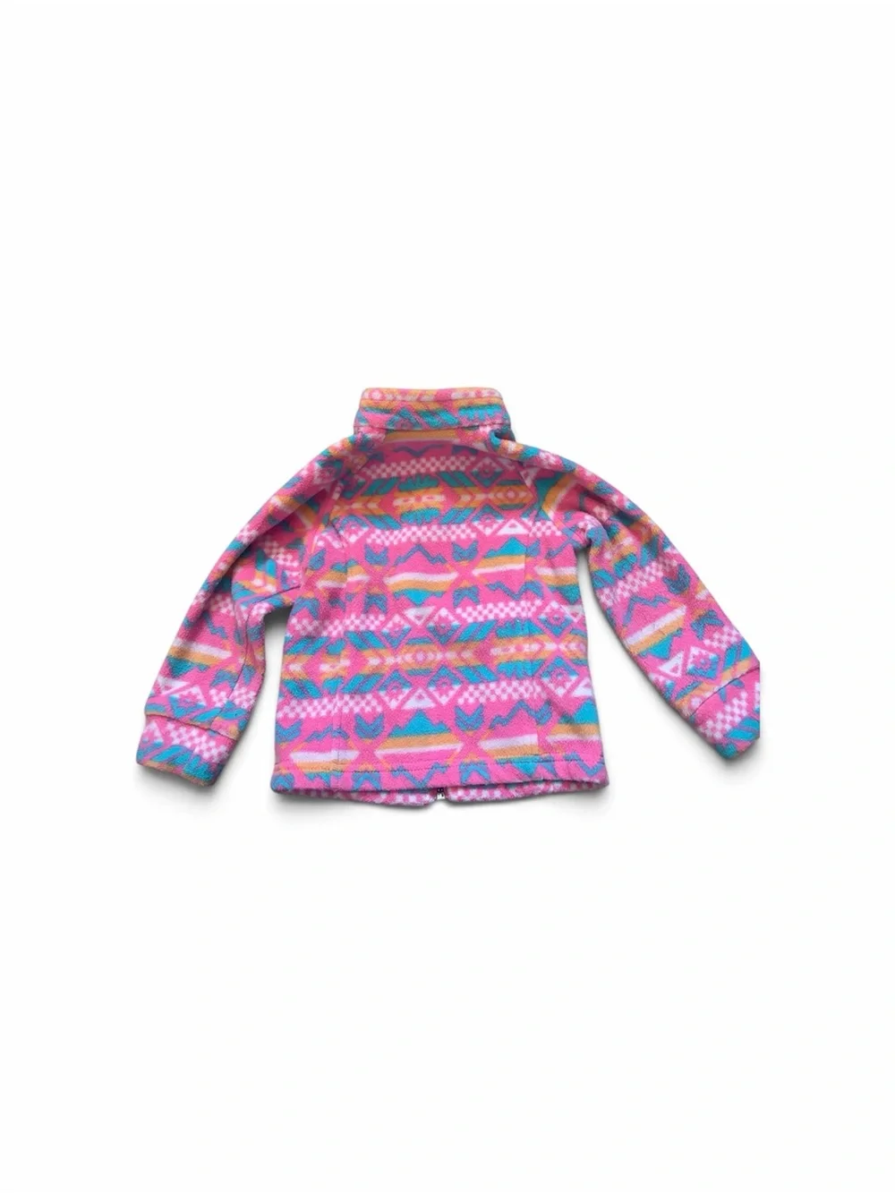 Columbia Aztec Fleece Zip Up Jacket Sz 2T bright Hike Travel Cozy